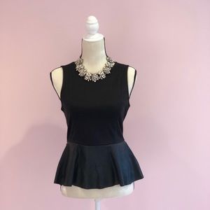 Mixed Media Peplum Top